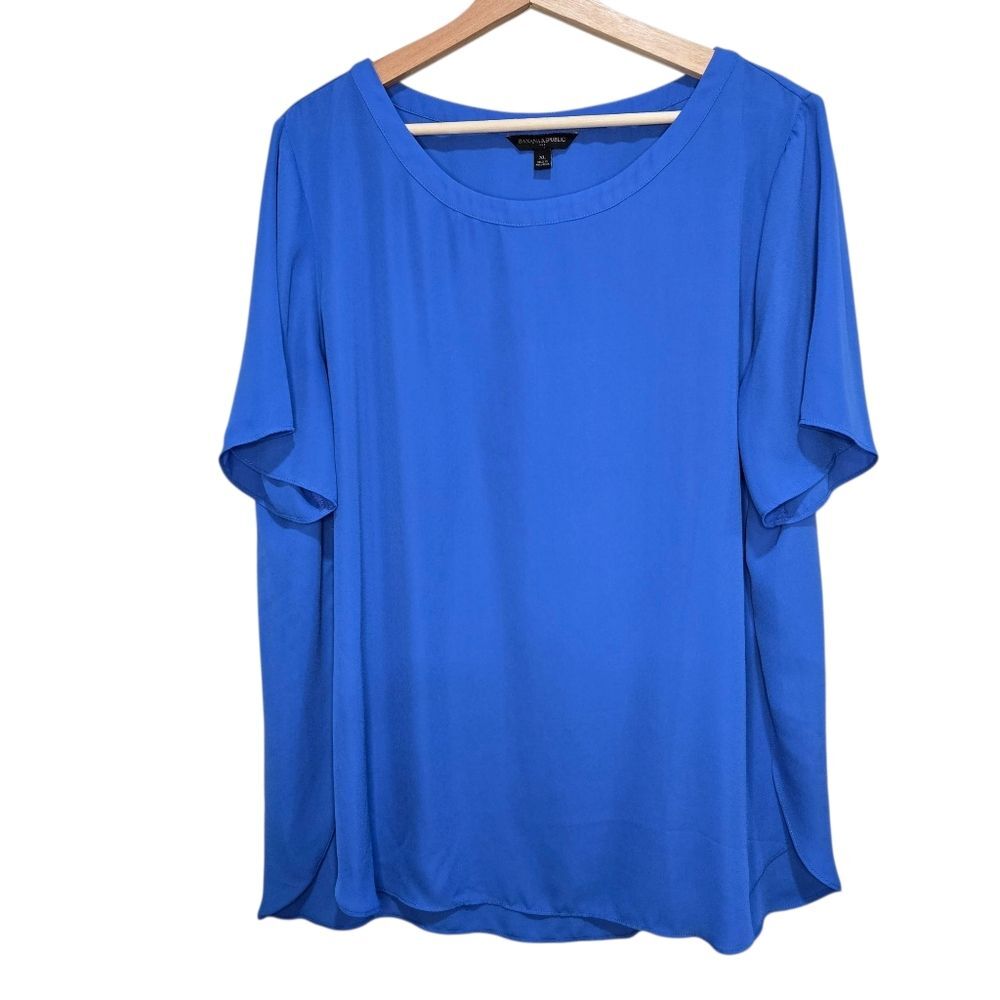 Banana Republic Blue Sheer Blouse